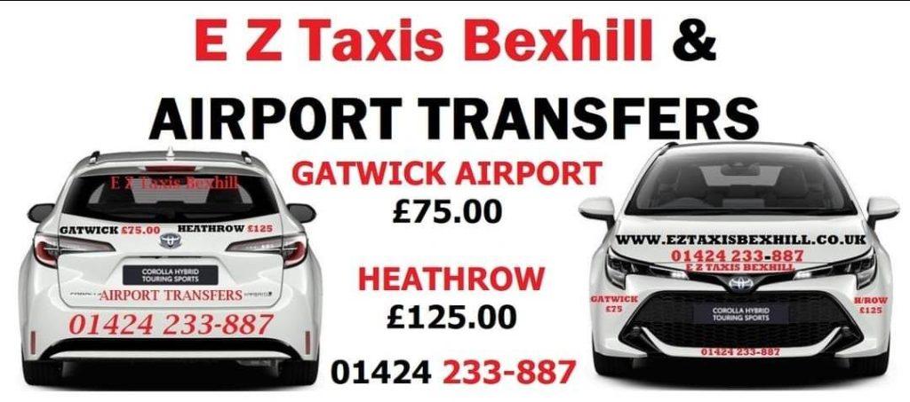 Airport Taxi, E Z Taxis Bexhill, Airport Transfers HOME PAGE