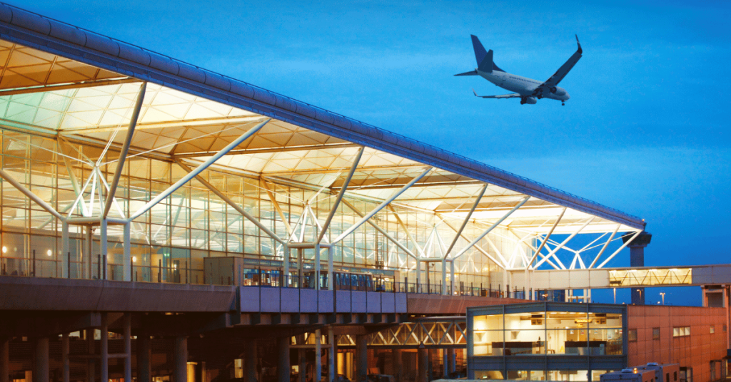 Stansted airport view of building